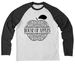 raglan shirt, a Space Black/ Bright White Allmade Eco Triblend Colorblock Raglan Long Sleeve Tee