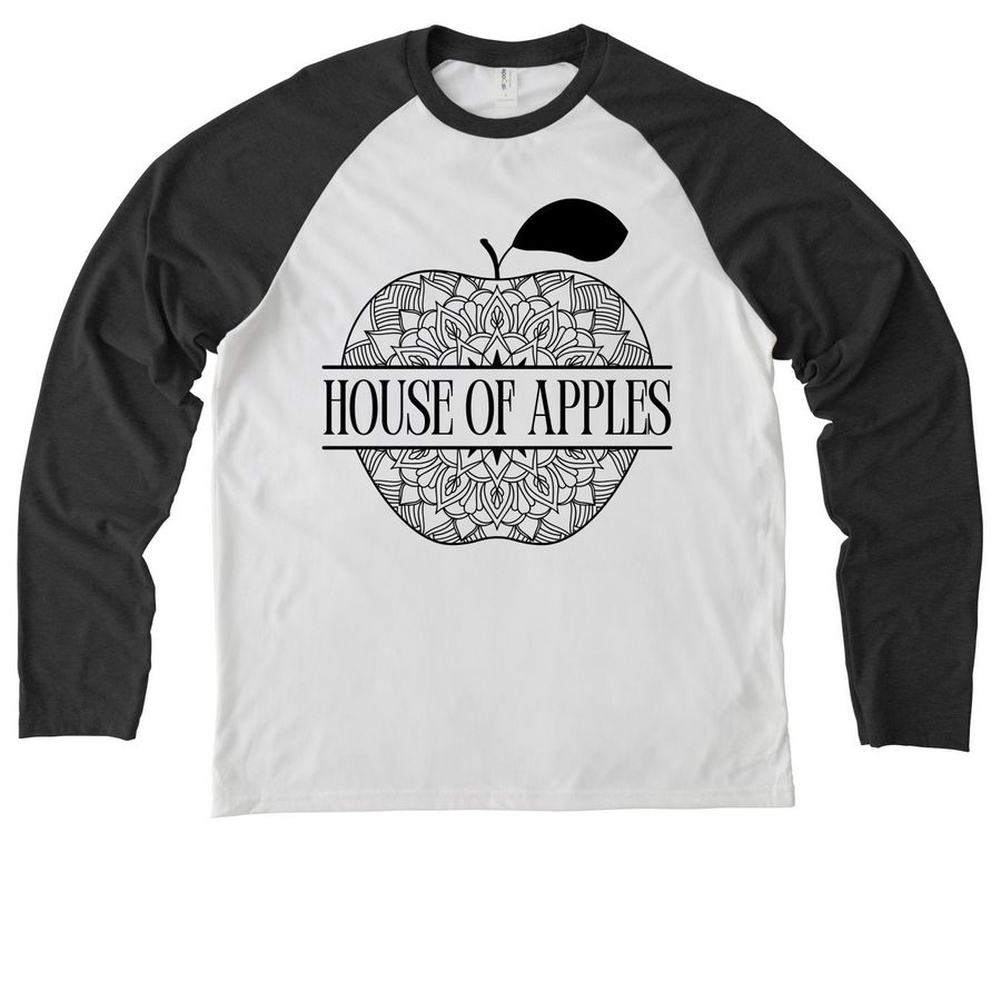 raglan shirt, a Space Black/ Bright White Allmade Eco Triblend Colorblock Raglan Long Sleeve Tee