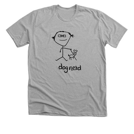 Dog Nerd tee, a Athletic Heather Premium Unisex Tee