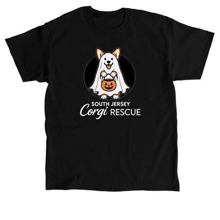 SpOoky Corgiween!, a Black Classic Unisex Tee