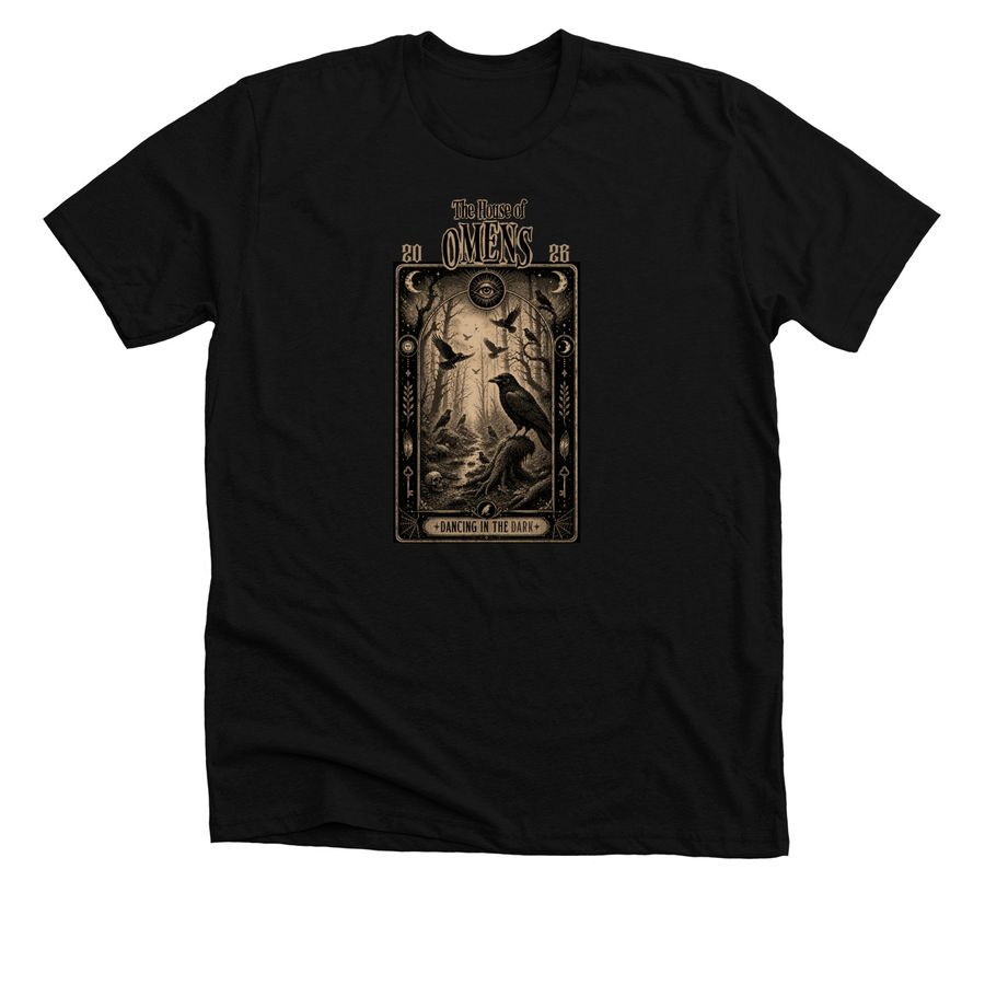 Crows: The House of Omens, a Solid Black Blend Premium Unisex Tee