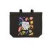 Tote Bag, a Deep Black Cotton Canvas Tote Bag (back-view)