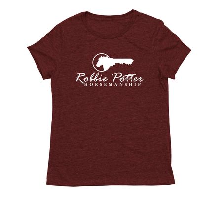 RPH Logo Tee (White Logo), a Vino Red Allmade Eco Triblend Women?s Tee