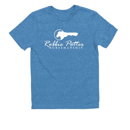 RPH Logo Tee (White Logo), a Azure Blue Allmade Youth Eco Triblend Tee