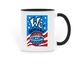 We demand: Free and Fair Elections, a Black Two-Tone Ceramic Mug