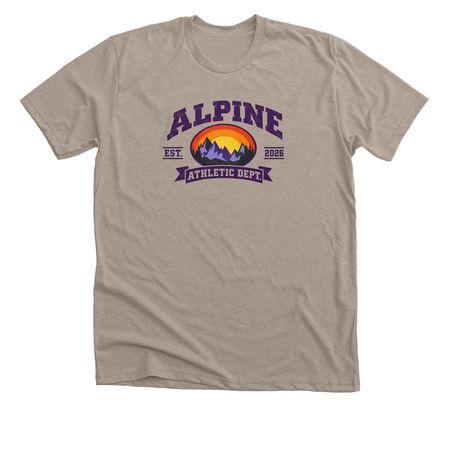 ALPINE 2026, a Heather Stone Premium Unisex Tee
