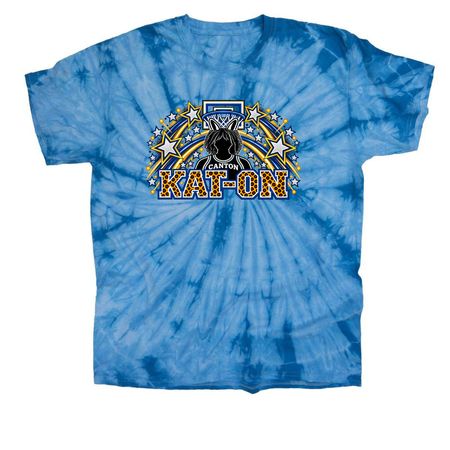 Blue Kat-On, a Baby Blue Classic Tie Dye Tee