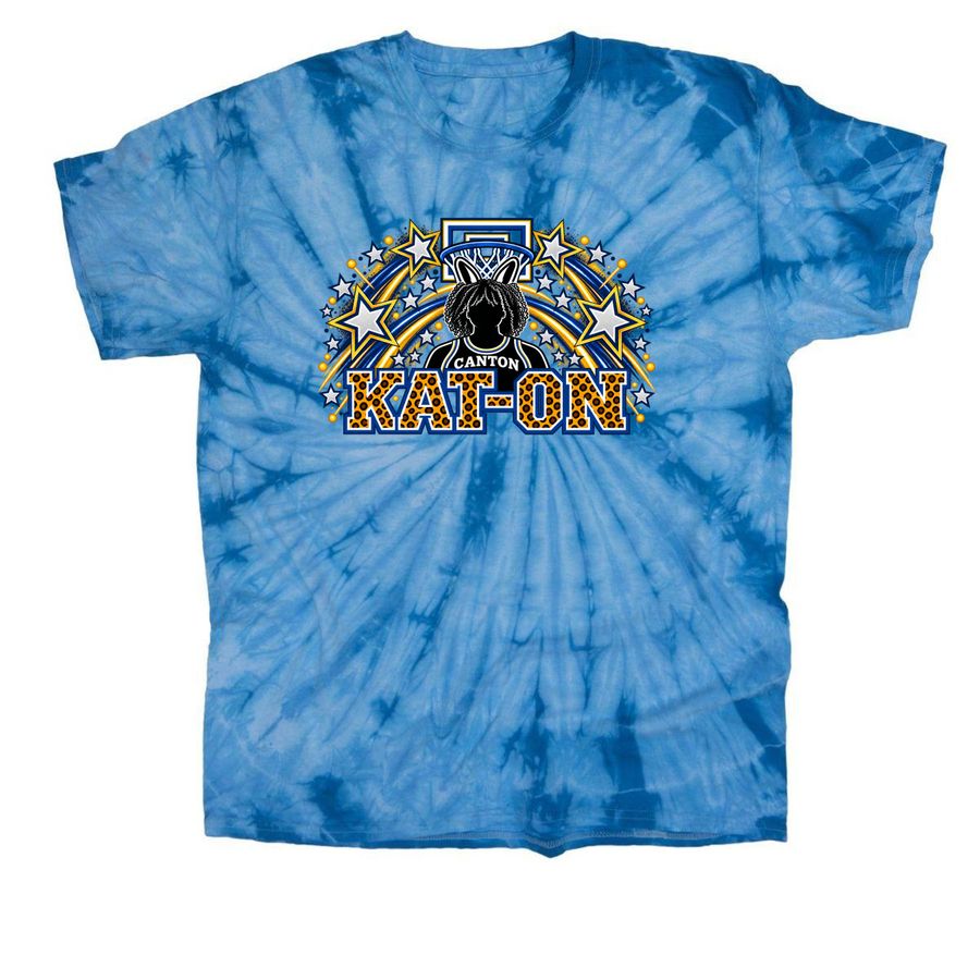 Blue Kat-On, a Baby Blue Classic Tie Dye Tee