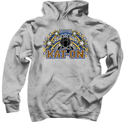 Blue Kat-On, a Sport Grey Pullover Hoodie