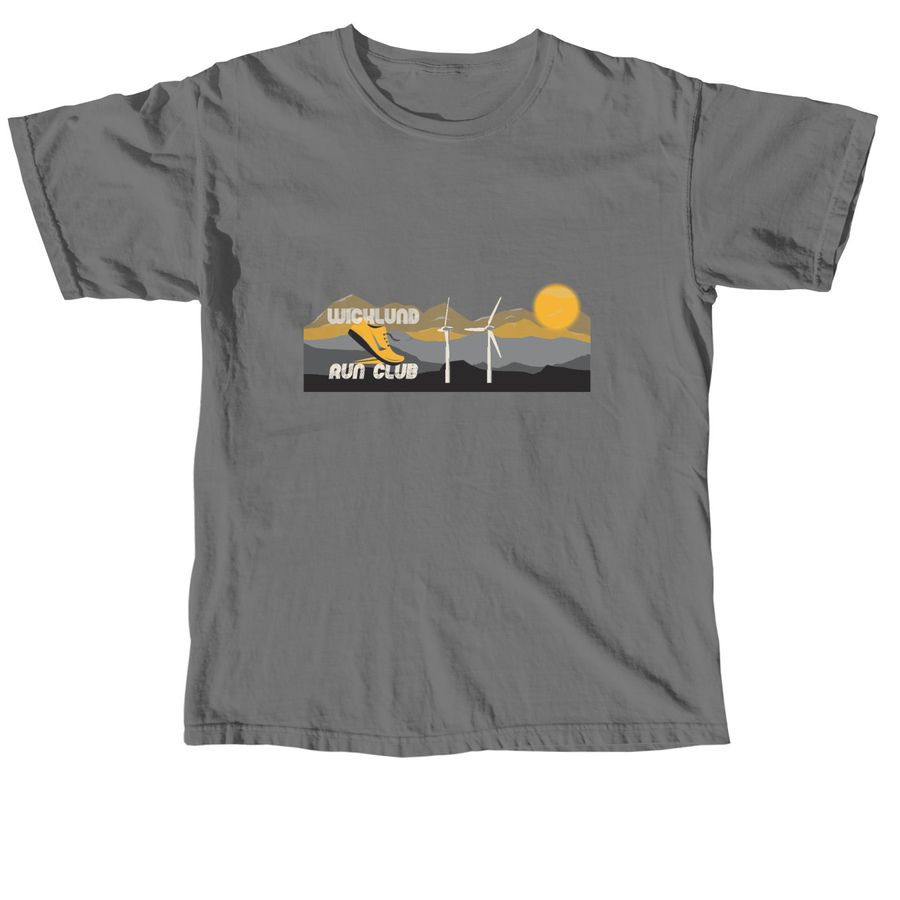 Run Club Windmill, a Grey Comfort Colors Unisex Tee