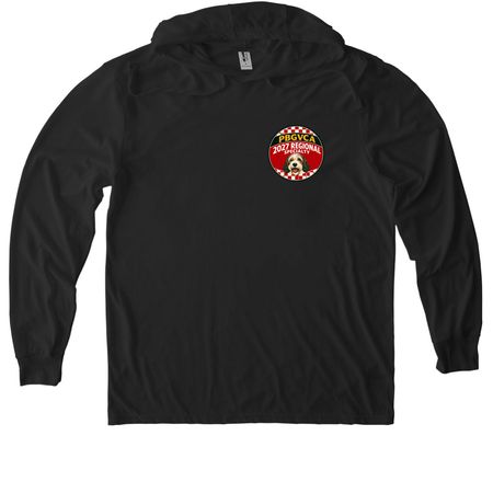 PBGVCA NATIONAL LOGO WEAR - FRONT & BACK, a Space Black Allmade Eco Triblend Hoodie Tee