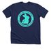 Spring Bandaids for Bunnies (Mint logo), a Solid Navy Blend Premium Unisex Tee
