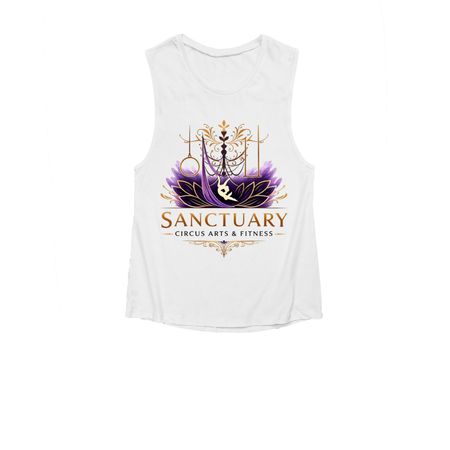 Sanctuary Circus Arts, a White Women's Muscle Tank