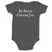 Baby Team Eli Onesies, a Charcoal Infant Onesie (back-view)