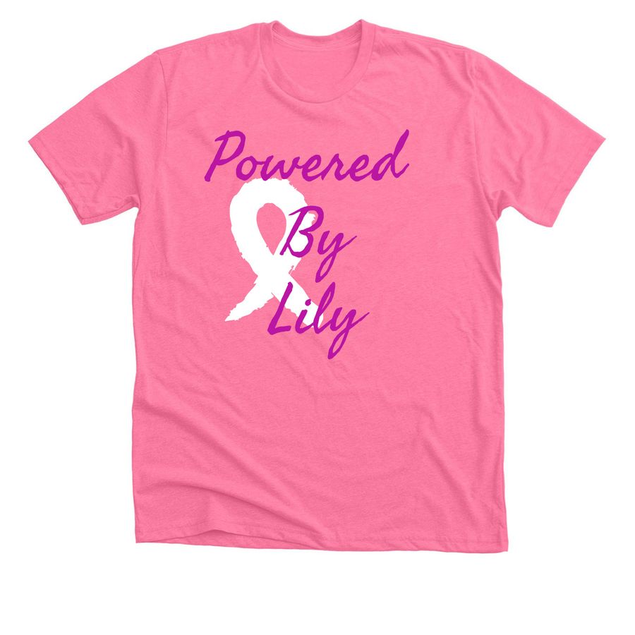 Powered By Lily, a Neon Pink Premium Unisex Tee