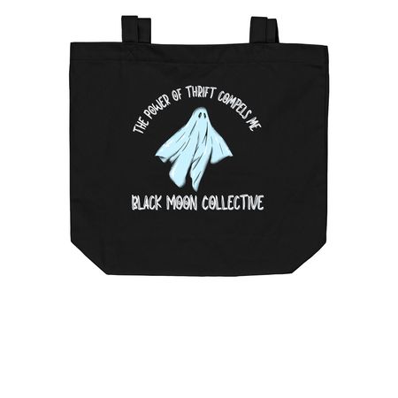 The Power of thrift TOTE, a Black Organic Cotton Tote Bag