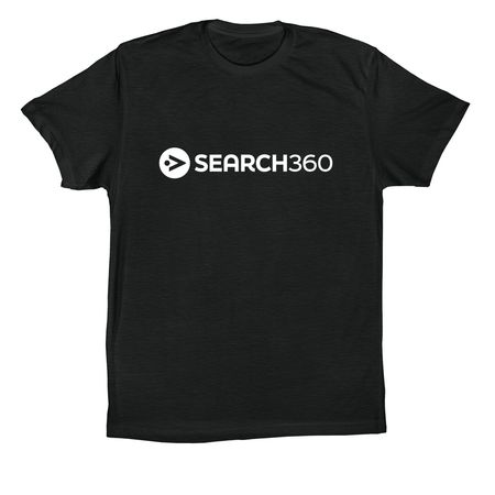 Search360&nbsp;Contrast Collection T-Shirt, a Vintage Black Premium Cotton Tee
