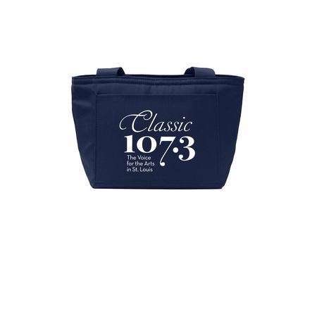 A Little Lunch Tote, a River Blue Navy Insulated Lunch Tote