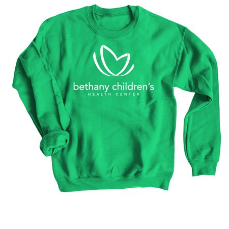 Bethany Children's Brand Colors, a Irish Green Crewneck Sweatshirt