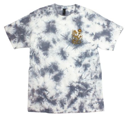 The Dragon Contains the Pearl, a Grey Crystal Tie Dye Tee