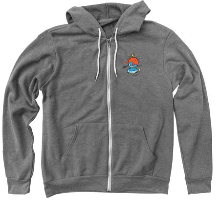 Halibut Moon by Lydia Dirks Zip-Up, a Deep Heather Zip Up Hoodie