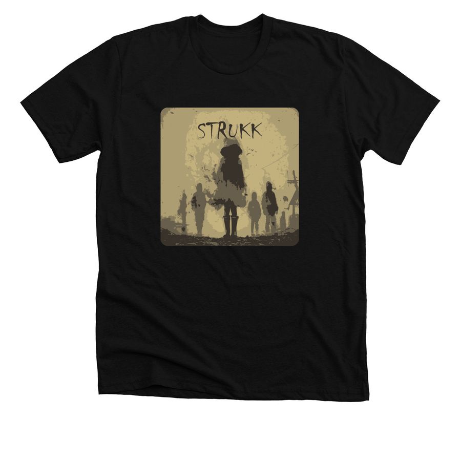 STRUKK Band Clothing - One Sided, a Solid Black Blend Premium Unisex Tee