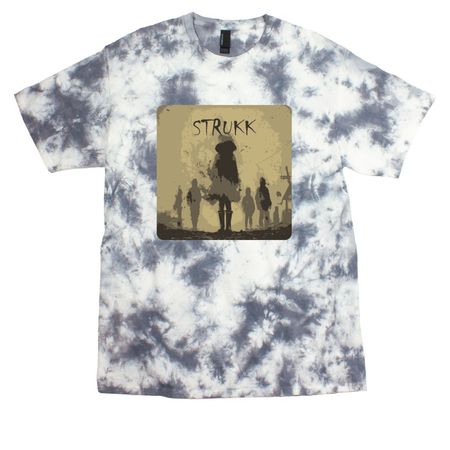 STRUKK Band Clothing - One Sided, a Grey Crystal Tie Dye Tee