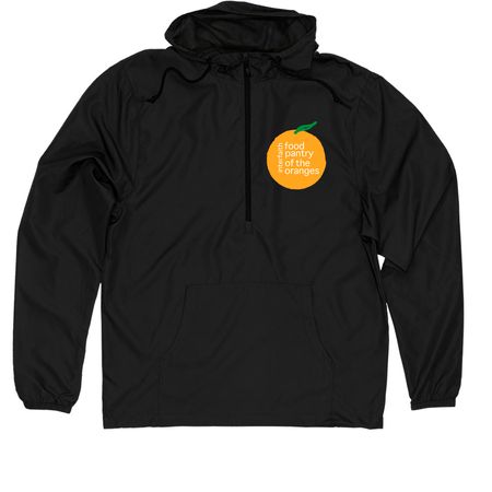 IFPO Rain Poncho Collection, a Black Quarter-Zip Windbreaker