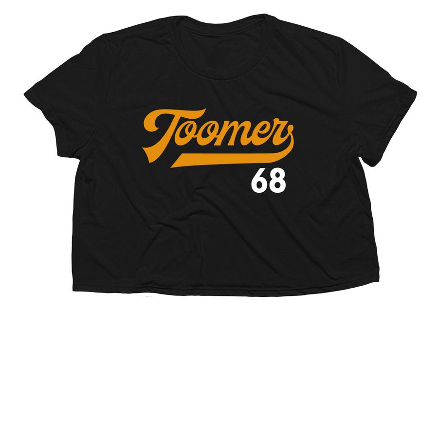 Toomer 68 Tees - dark colors (youth & adult), a Black Women?s Flowy Cropped Tee