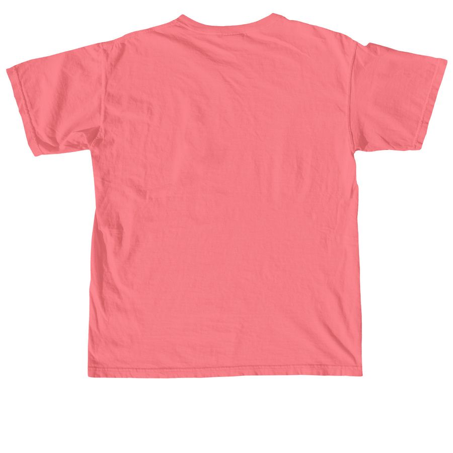 We Can Help Each Other Flourish, a Watermelon Comfort Colors Unisex Tee (back-view)