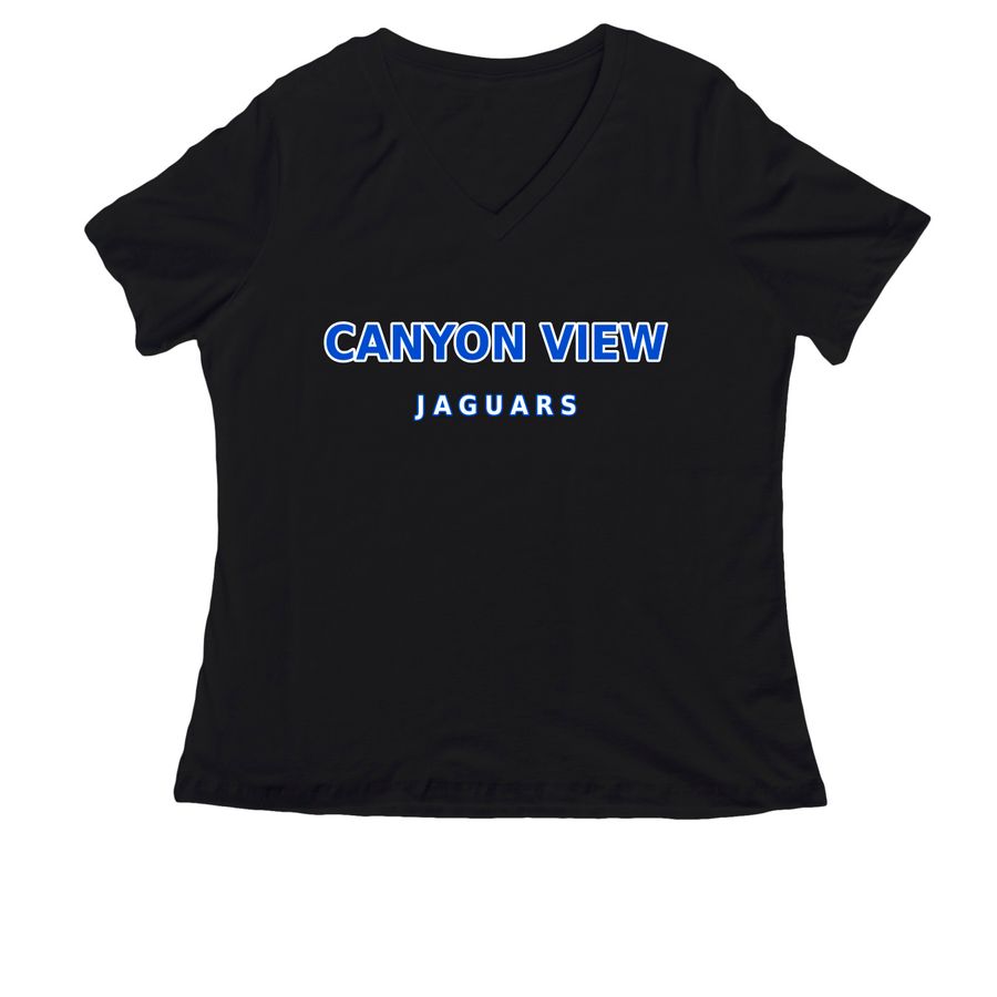 CV Jags Jaguar/Dark Shirt Design, a Black Women's Relaxed V-Neck Tee