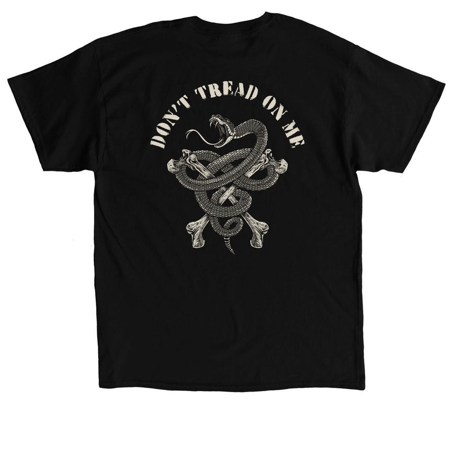 Don?t Tread On Me, a Black Classic Unisex Tee (back-view)