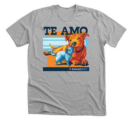 Te Amo Shirts and Sweatshirts, a Athletic Heather Premium Unisex Tee