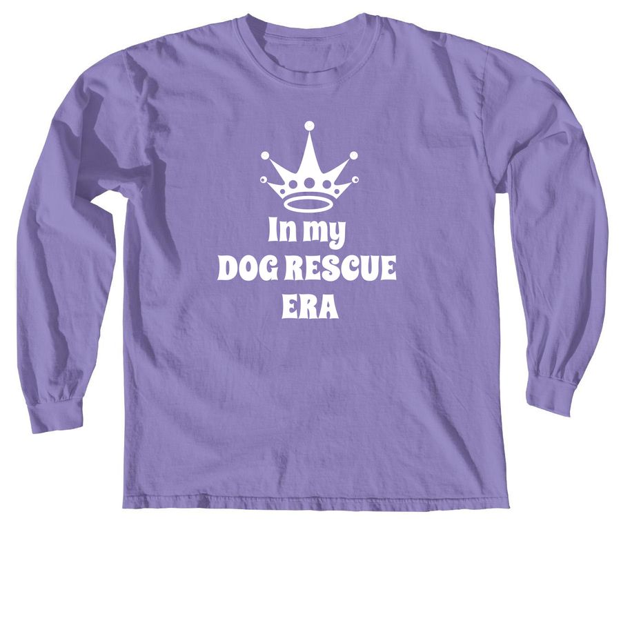 Dog Rescue Era, a Violet Comfort Colors Long Sleeve Tee