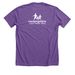 Send Girls to Camp 2026 Lapel Design, a Heather Team Purple Premium Unisex Tee (back-view)
