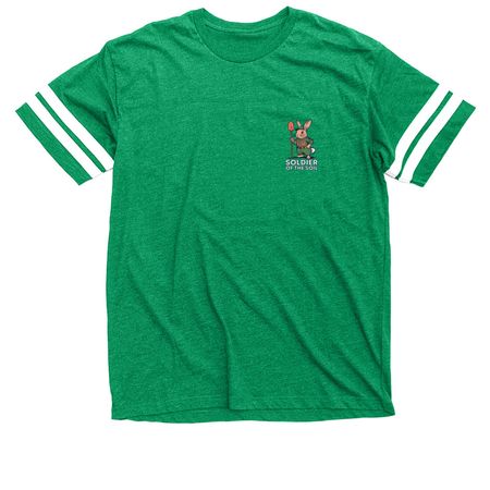 Soldiers of the Soil, a Vintage Green / White Football Jersey Tee