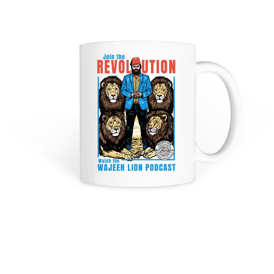 The Wajeeh Lion Podcast - mugs, a White Coffee Mug