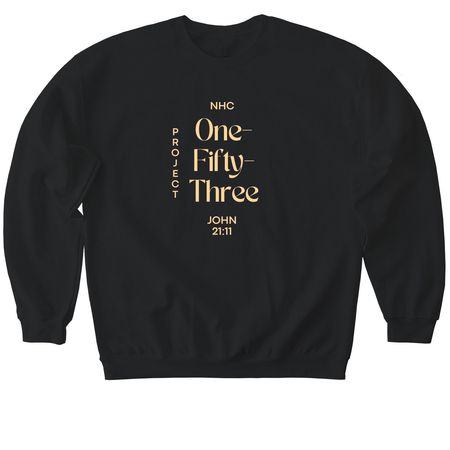 PROJECT 153, a Black Softstyle Crewneck Sweatshirt