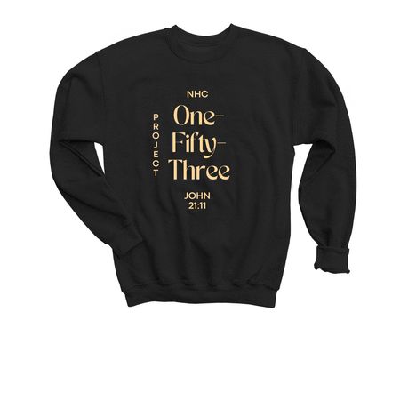 PROJECT 153, a Black Youth Crewneck Sweatshirt