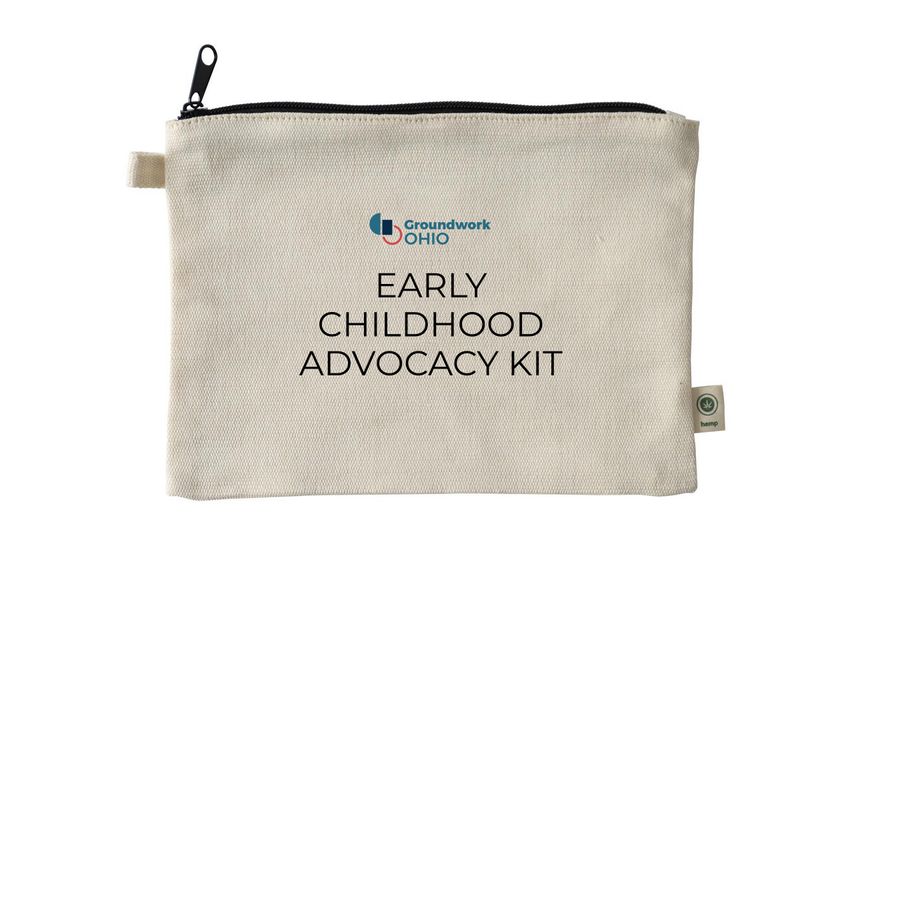 Advocacy Kit Pouch, a Natural 9"x7" Hemp Blend Pouch