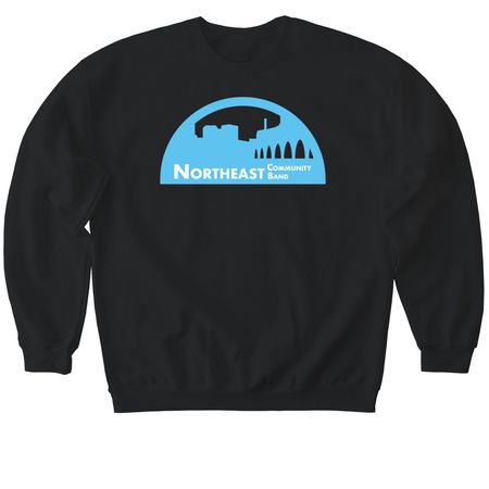 New! NECB Arch Logo, a Black Softstyle Crewneck Sweatshirt
