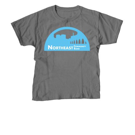 New! NECB Arch Logo, a Charcoal Youth Unisex Tee