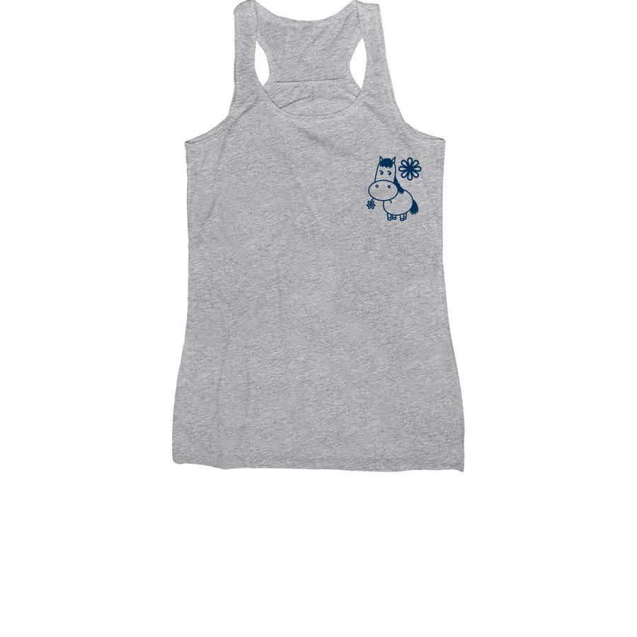 Ponies Over Pricks, a Athletic Heather Women's Racerback