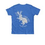 250 years of FREEDOM, a Heather True Royal Premium Youth Tee (back-view)
