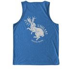 250 years of FREEDOM, a Azure Blue Allmade Eco Triblend Tank (back-view)