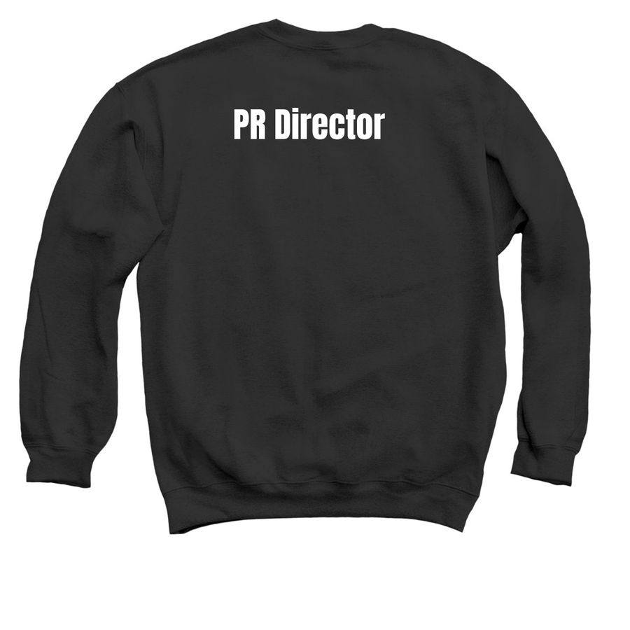 Slate PR Director Custom, a Black Crewneck Sweatshirt (back-view)