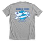 Retro Nursing Alumni 2, a Athletic Heather Premium Unisex Tee (back-view)