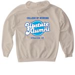 Retro Nursing Alumni 2, a Sand Gildan Softstyle Pullover Hoodie (back-view)