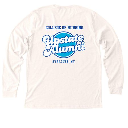 Retro Nursing Alumni 2, a Heather Natural Premium Long Sleeve Tee