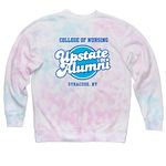 Retro Nursing Alumni 2, a Cotton Candy Tie Dye Crewneck Sweatshirt (back-view)